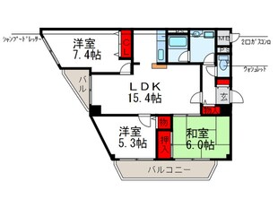 レスカ－ラ緑地公園の物件間取画像